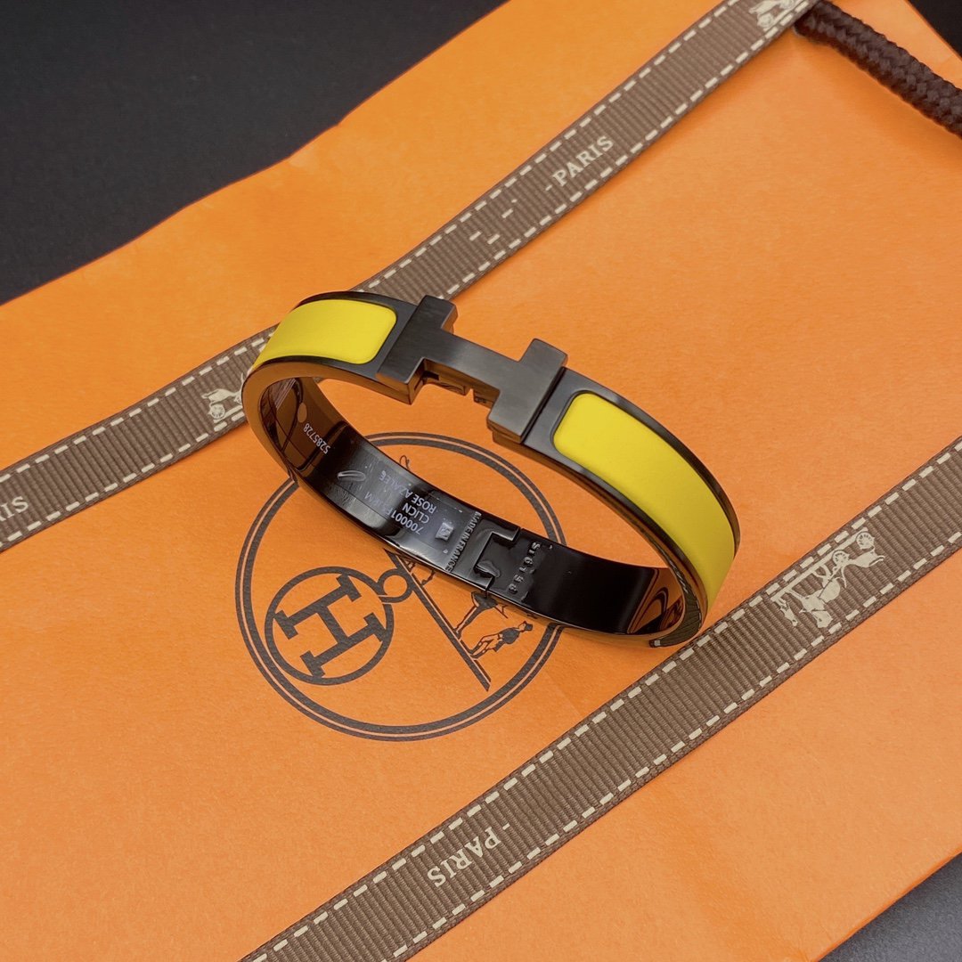 [Regal Gem]CLIC HM SO BLACK YELLOW BRACELET