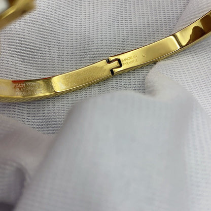 [Regal Gem]CLASSIC HM CLIC WHITE 8MM ENAMEL BRACELET
