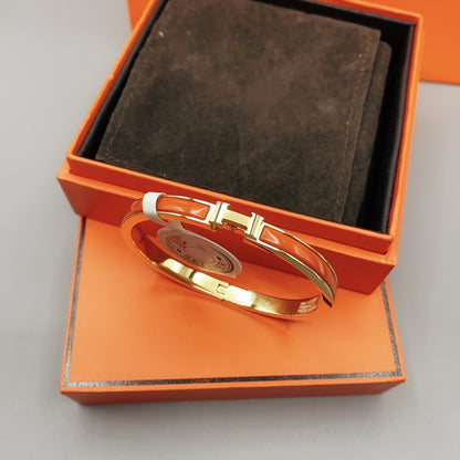 [Regal Gem]CLASSIC HM CLIC RED 8MM ENAMEL BRACELET