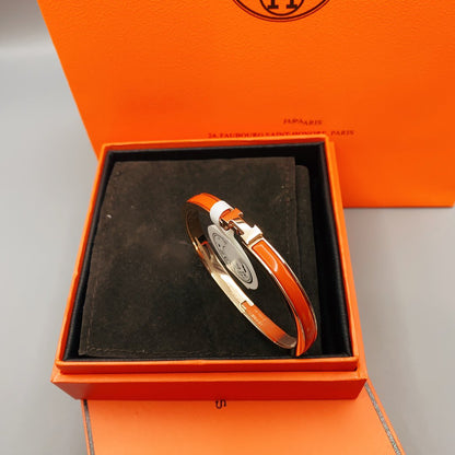 [Regal Gem]CLASSIC HM CLIC RED 8MM ENAMEL BRACELET