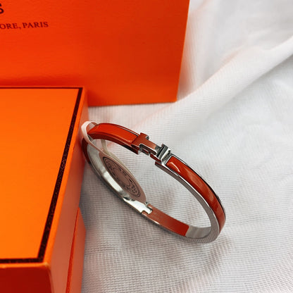 [Regal Gem]CLASSIC HM CLIC RED 8MM ENAMEL BRACELET