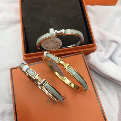 [Regal Gem]CLASSIC HM CLIC GREEN 8MM ENAMEL BRACELET