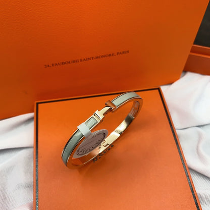 [Regal Gem]CLASSIC HM CLIC GREEN 8MM ENAMEL BRACELET