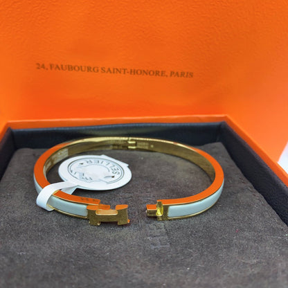[Regal Gem]CLASSIC HM CLIC GREEN 8MM ENAMEL BRACELET
