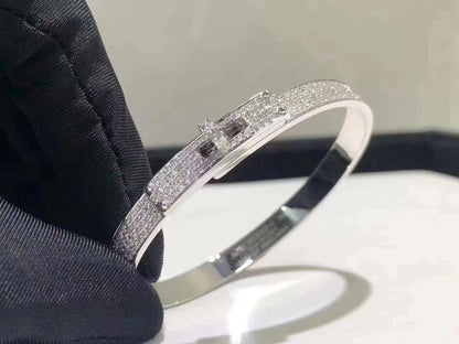 [Regal Gem]HM KELLY BRACELET IN SILVER AND FULL PAVE DIAMOND