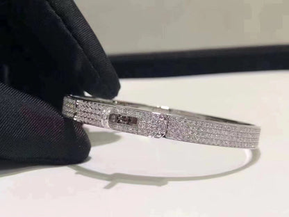 [Regal Gem]HM KELLY BRACELET IN SILVER AND FULL PAVE DIAMOND