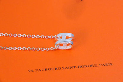 [Regal Gem]HM NECKLACE H LETTER OVAL SERIES