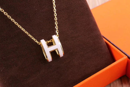 [Regal Gem]HM CLIC YELLOW ENAMEL GOLD NECKLACE
