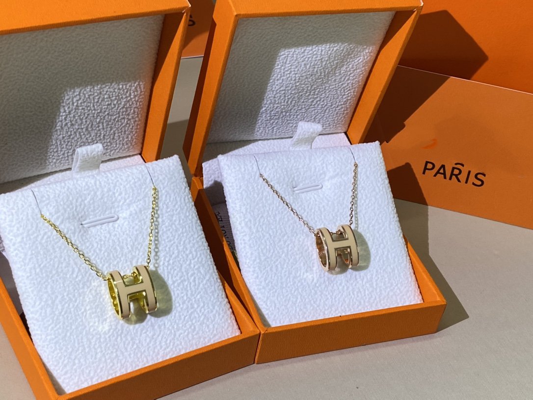 [Regal Gem]HM CLIC YELLOW ENAMEL GOLD NECKLACE