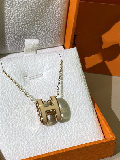 [Regal Gem]HM CLIC YELLOW ENAMEL GOLD NECKLACE