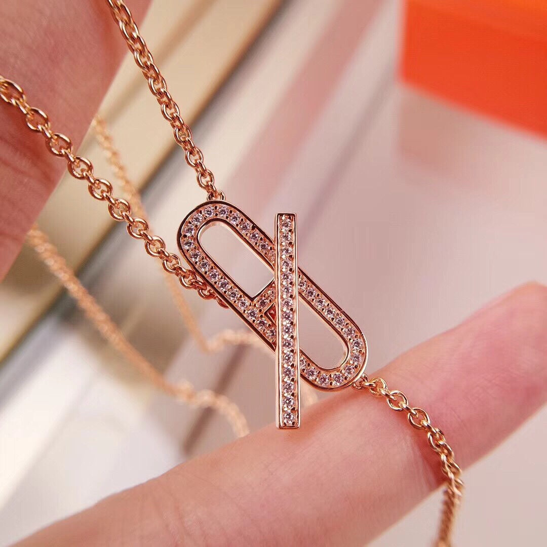 [Regal Gem]HM FIRE PIG NOSE NECKLACE TRENDY STREET