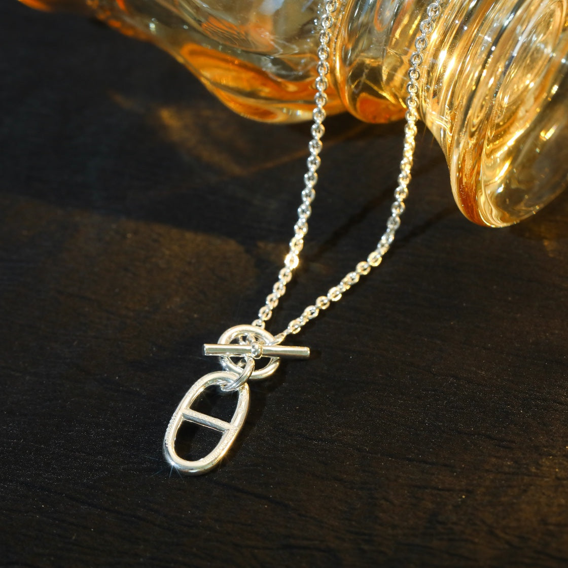 [Regal Gem]HM CHAINE D'ANCRE PENDANT NECKLACE STERLING SILVER