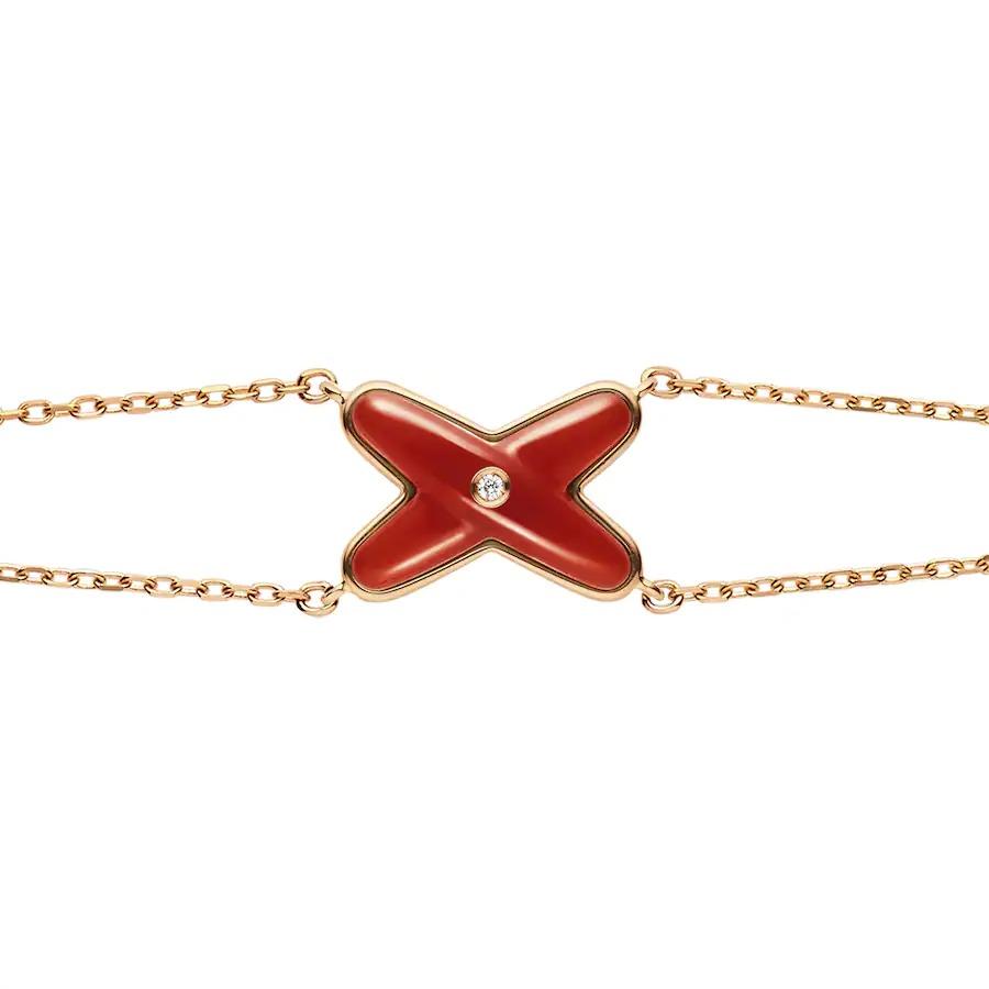 [Regal Gem]JEUX BRACELET CARNELIAN PINK GOLD 1 DIAMOND
