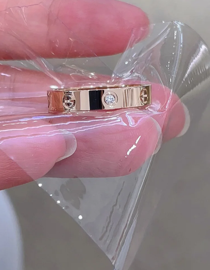 [Regal Gem]LOVE RING 4MM 1 DIAMOND