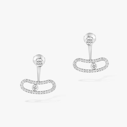 [Regal Gem]MOVE UNO SILVER DIAMOND EARRINGS