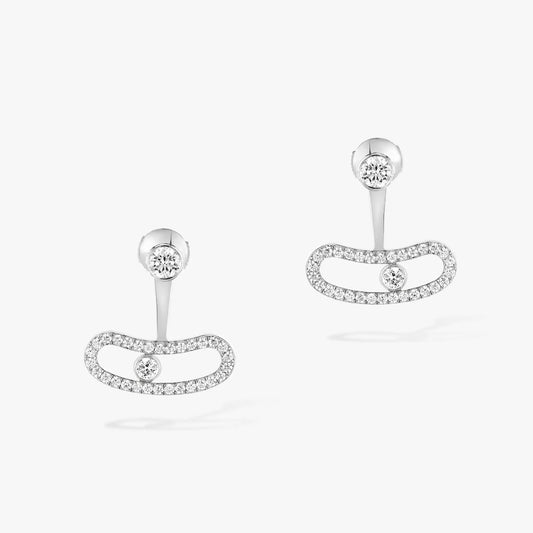 [Regal Gem]MOVE UNO SILVER DIAMOND EARRINGS