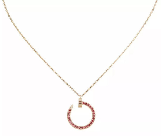 [Regal Gem]JUSTE NECKLACE GOLD RED DIAMONDS