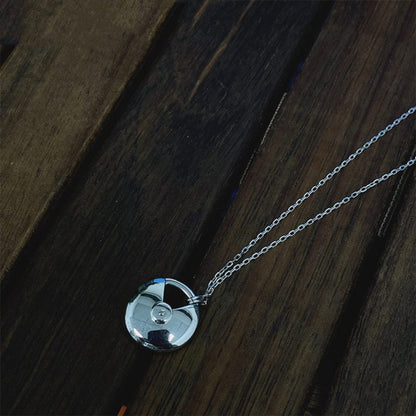 [Regal Gem]AMULETTE SILVER FULL DIAMOND NECKLACE