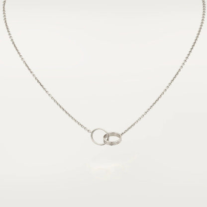 [Regal Gem]LOVE NECKLACE PINK GOLD AND SILVER