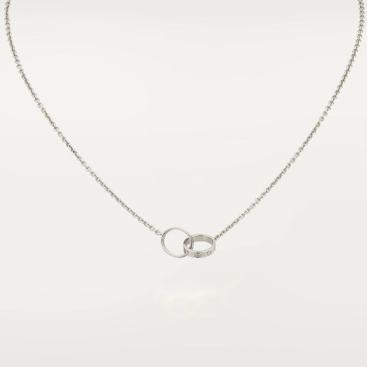 [Regal Gem]LOVE NECKLACE PINK GOLD AND SILVER