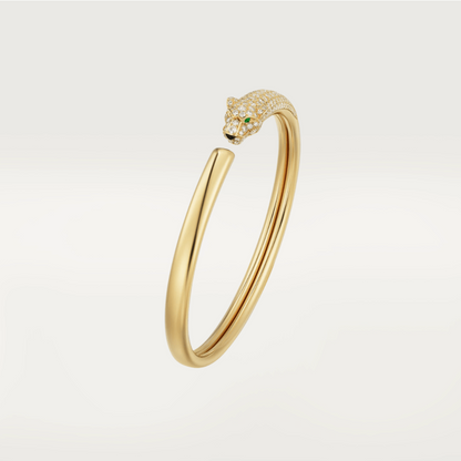 [Regal Gem]PANTHERE GOLD DIAMOND OPEN BRACELET