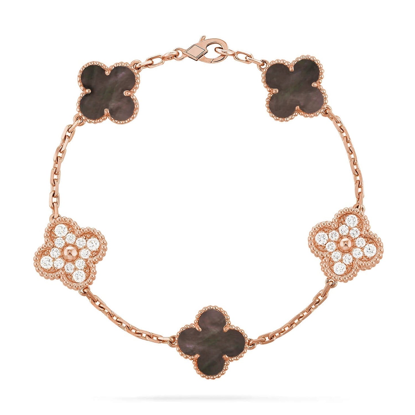 [Regal Gem] CLOVER 5 MOTIF GRAY MOP BRACELET COLLECTION