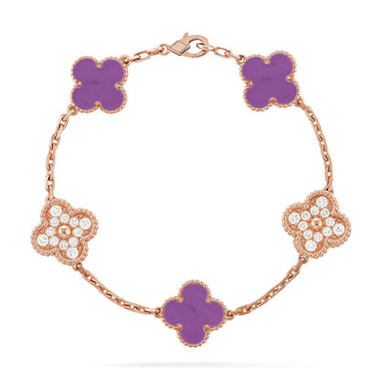 [Regal Gem] CLOVER 5 MOTIF VIOLET BRACELET COLLECTION