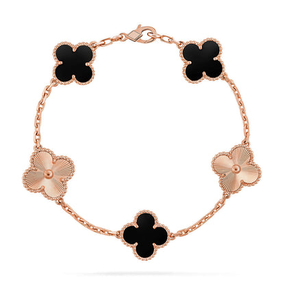 [Regal Gem] CLOVER 5 MOTIF ONYXS BRACELET COLLECTION