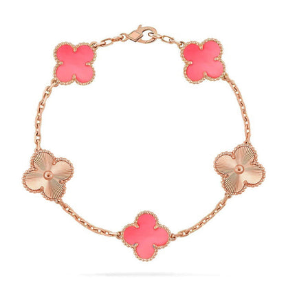 [Regal Gem] CLOVER 5 MOTIFS  PINK MOP BRACELET COLLECTION