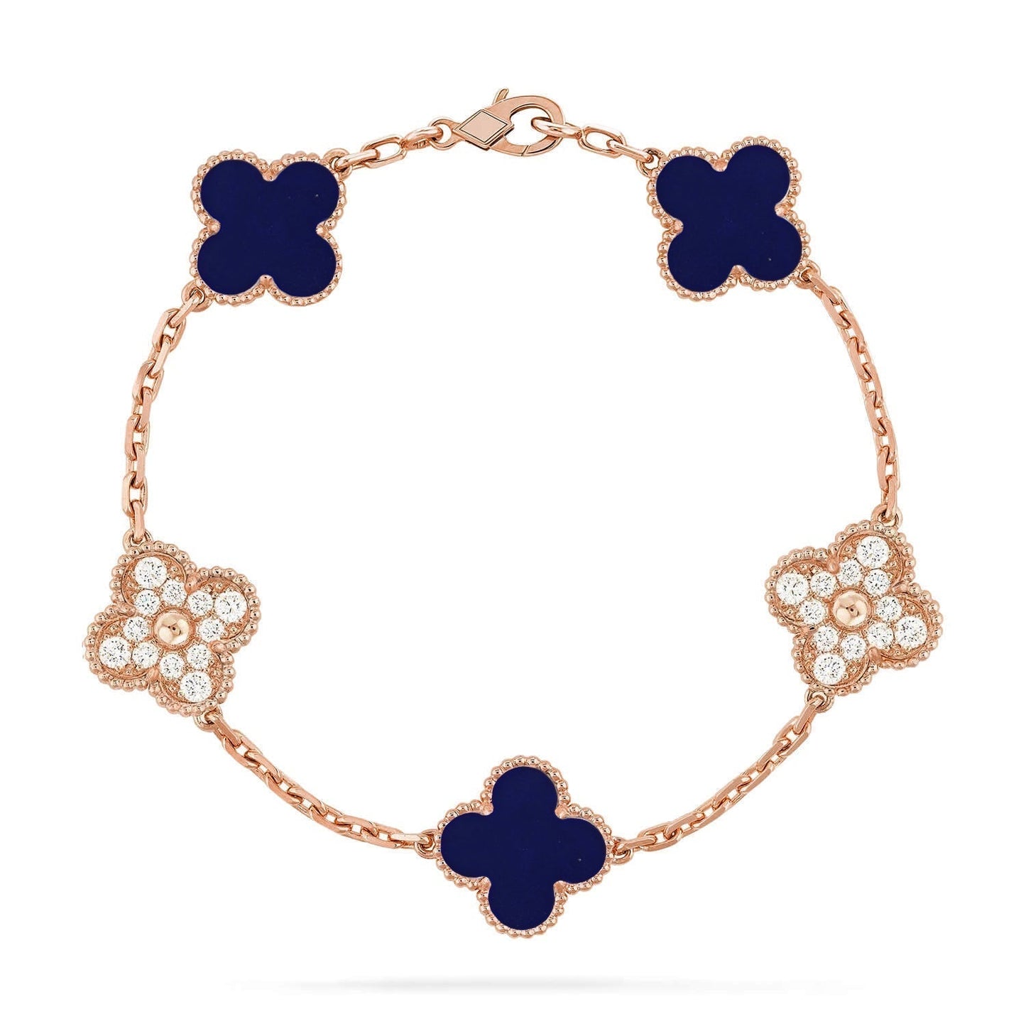 [Regal Gem]CLOVER 5 MOTIF LAPIS LAZULI BRACELET COLLECTION
