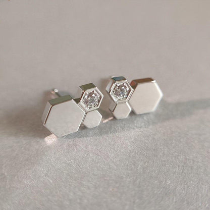 [Regal Gem]BEE LOVE SILVER DIAMOND EARRINGS
