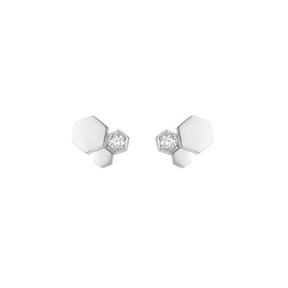 [Regal Gem]BEE LOVE SILVER DIAMOND EARRINGS