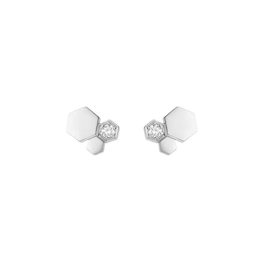 [Regal Gem]BEE LOVE SILVER DIAMOND EARRINGS