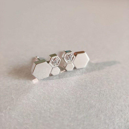 [Regal Gem]BEE LOVE SILVER DIAMOND EARRINGS
