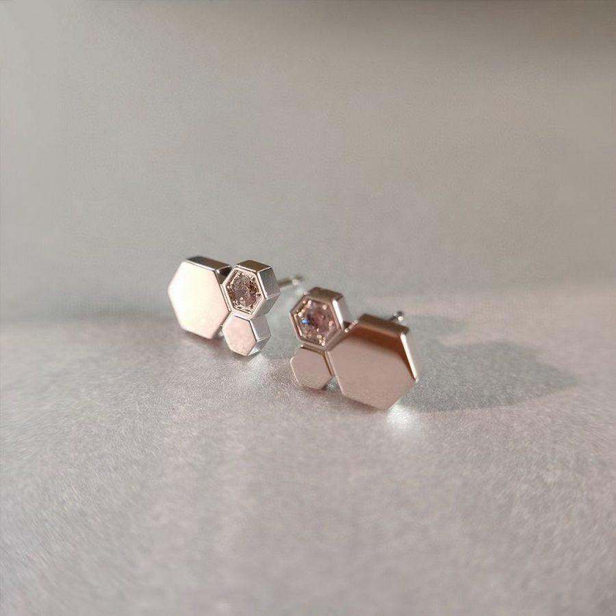 [Regal Gem]BEE LOVE SILVER DIAMOND EARRINGS