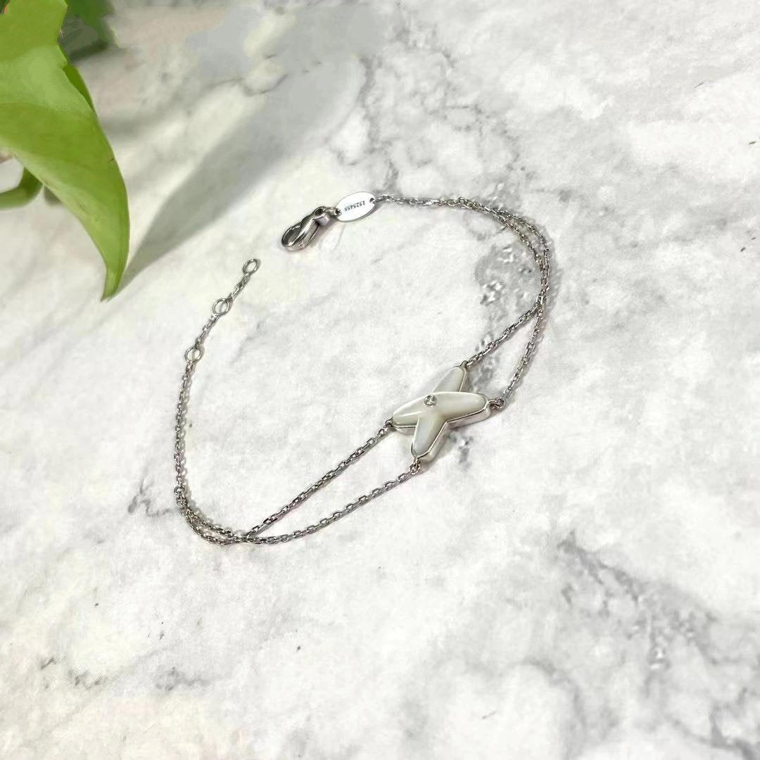 [Regal Gem]JEUX BRACELET WHITE MOP SILVER 1 DIAMOND