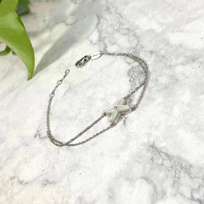 [Regal Gem]JEUX BRACELET WHITE MOP SILVER 1 DIAMOND