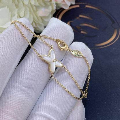 [Regal Gem]JEUX BRACELET WHITE MOP GOLD 1 DIAMOND
