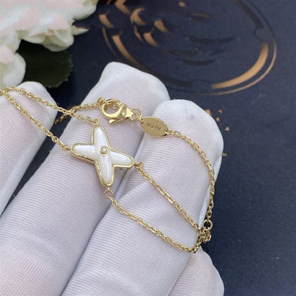 [Regal Gem]JEUX BRACELET WHITE MOP GOLD 1 DIAMOND