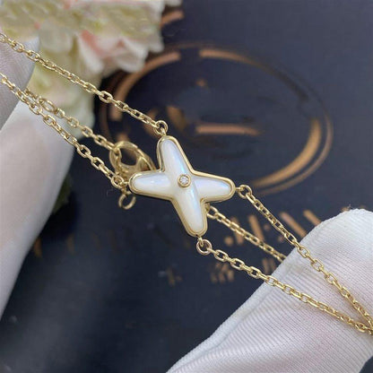 [Regal Gem]JEUX BRACELET WHITE MOP GOLD 1 DIAMOND