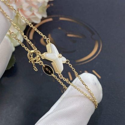 [Regal Gem]JEUX BRACELET WHITE MOP GOLD 1 DIAMOND