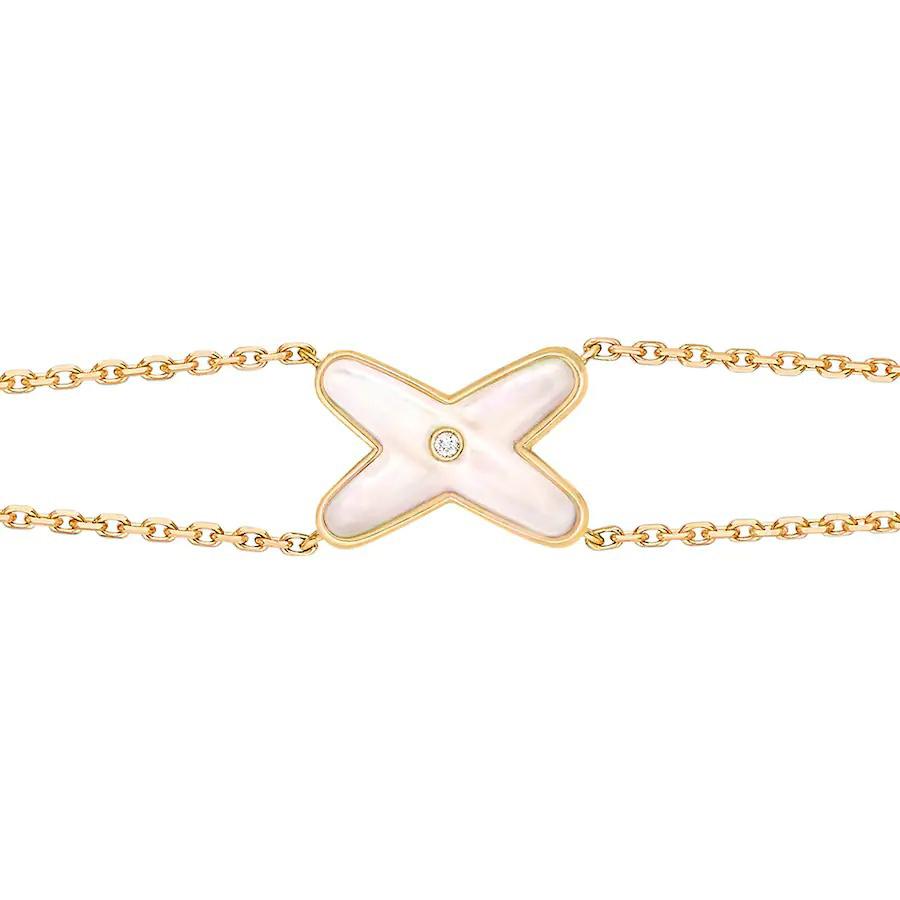 [Regal Gem]JEUX BRACELET WHITE MOP GOLD 1 DIAMOND