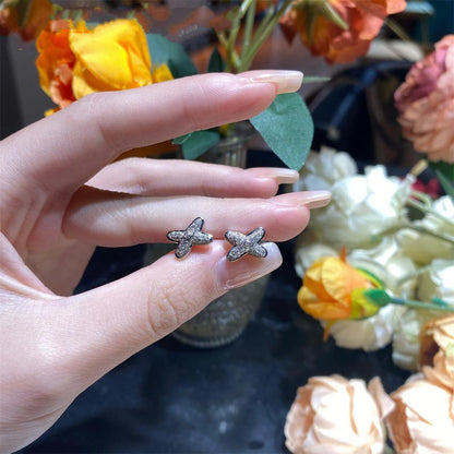 [Regal Gem]JEUX DE SILVER DIAMOND EARRINGS