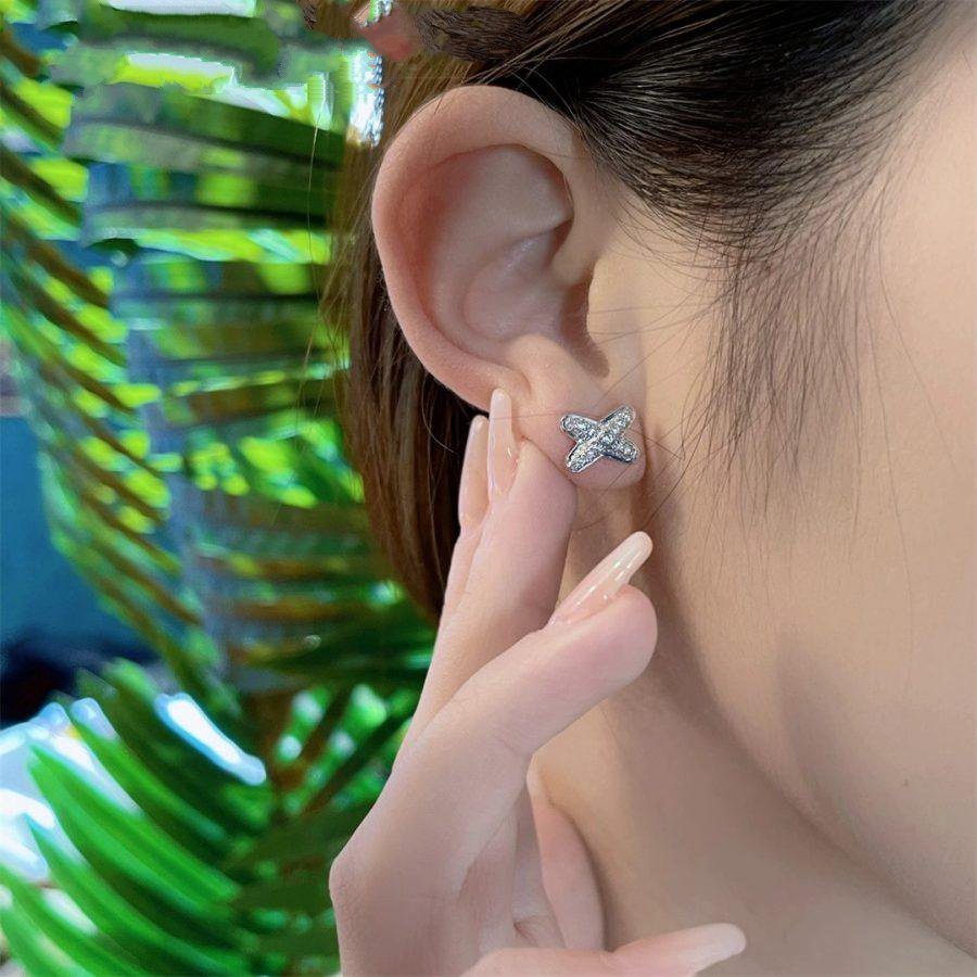 [Regal Gem]JEUX DE SILVER DIAMOND EARRINGS