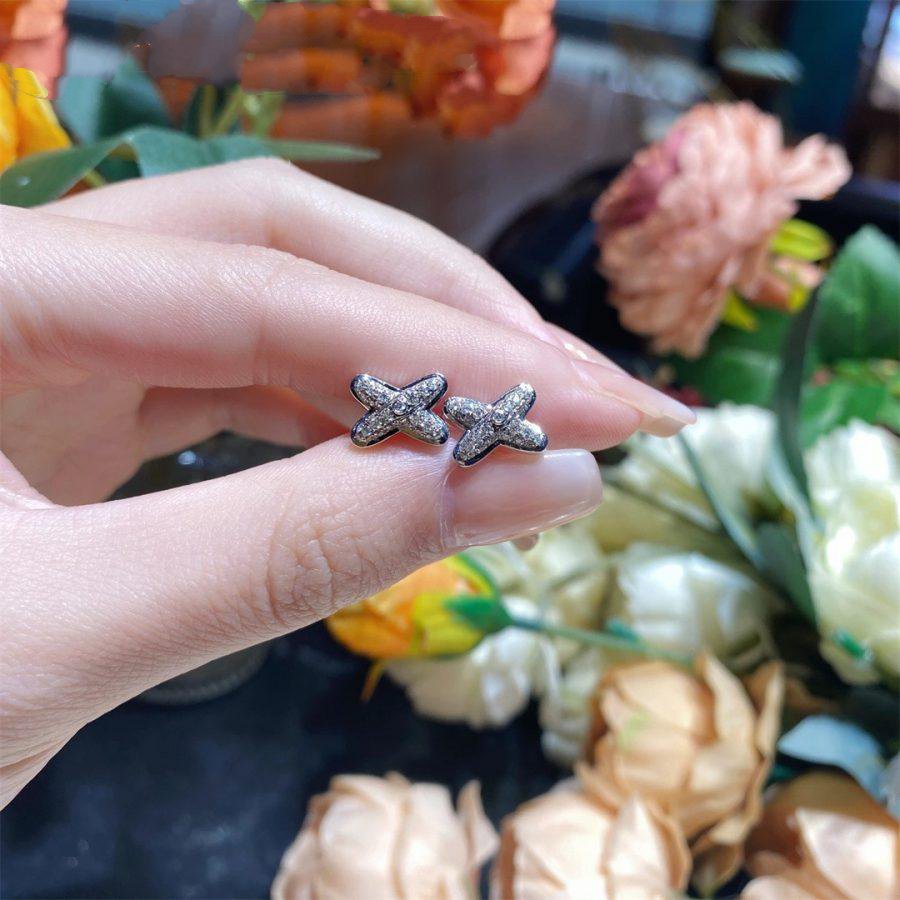 [Regal Gem]JEUX DE SILVER DIAMOND EARRINGS