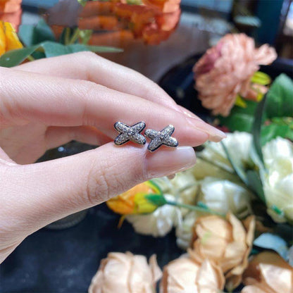 [Regal Gem]JEUX DE SILVER DIAMOND EARRINGS