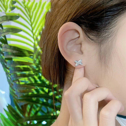 [Regal Gem]JEUX DE SILVER DIAMOND EARRINGS