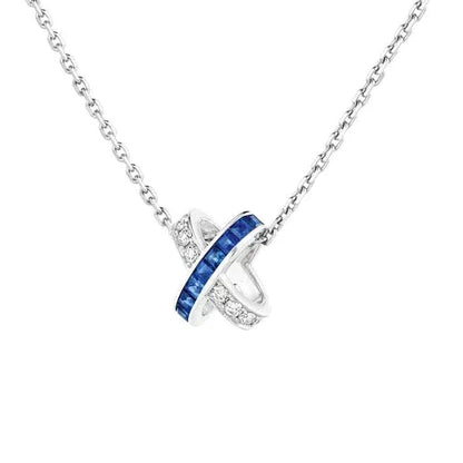 [Regal Gem]LIENS DIAMOND SILVER NECKLACE