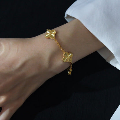[Regal Gem] CLOVER 5 MOTIF LASER BRACELET COLLECTION