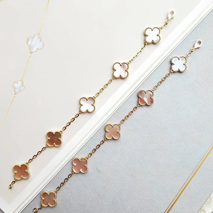 [Regal Gem] CLOVER 5 MOTIFS  PINK MOP BRACELET COLLECTION
